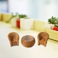 thumbnail image 7 of XDDST Set Of 3 Woven Chair Dollhouse Furniture Woven Table Chair Model Set Miniature Dollhouse Accessories, 7 of 7