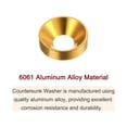 thumbnail image 4 of 30packs Countersunk Washer M4 Anodized Aluminum Alloy Finishing Washers, Golden, 4 of 4