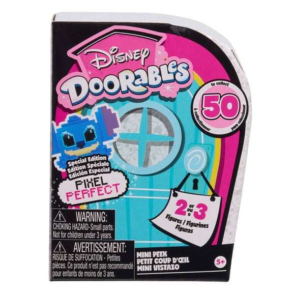 Disney Doorables Pixel Perfect Mini Peek Figures, Surprise 1.5-inch Collectible Figurines, Kids Toys for Ages 5 up