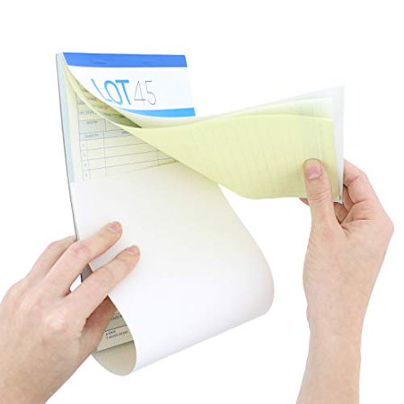 Lot45 Invoice Books 2 Part Carbonless Sales Order Book 3pk, 8.4x5.6in Purchase Order Book 2 Part Order Form, 50 per Book