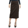thumbnail image 2 of Baby'O Women's Basic Lightweight Below the Knee Midi Length Corduroy Straight Skirt, 2 of 6