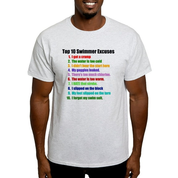 CafePress - Swim Excuses Light T Shirt - Men's Classic Graphic T-Shirt