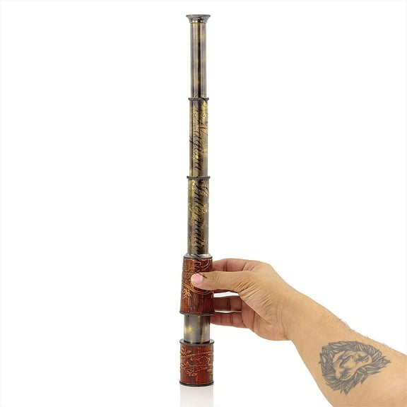 17" Steampunk Antique Brass Spyglass