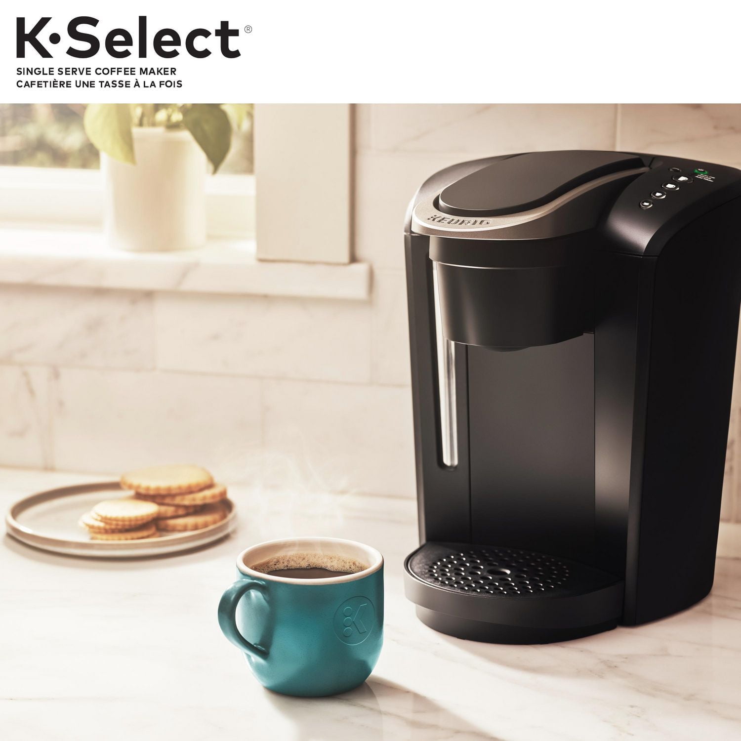 Keurig K-Select Cafetière à dosette K-Cup à portion unique, noir mat