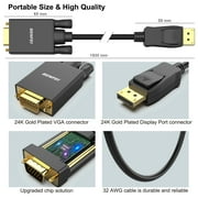 BENFEI DisplayPort to VGA 6 Feet Cable, Uni-Directional DP DisplayPort Computer to VGA Monitor Cable Male to Male Gold-Plated Cord Compatible with Lenovo, Dell, HP, ASUS and Other Brand