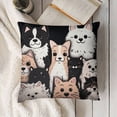 thumbnail image 3 of YINGXI Cute Dog Square Flower Dog Pillowcases Sofa for 18x18in, 3 of 5