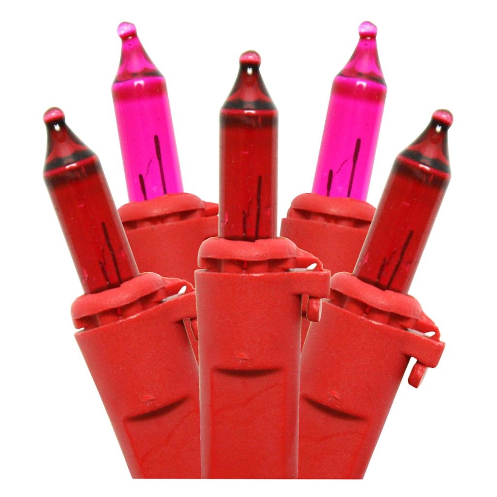 Brite Star 96824 50 Light Red Wire Red / Pink Miniature Light