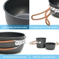 thumbnail image 6 of Kezqiaxn Home Supplies Camping Cookware Portable Mess Kit Camping Pot and Pans Coo Sets Cookware Kitchen Utensils, 6 of 9