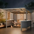 thumbnail image 5 of ASJMR 10x10 Ft Grill Gazebo Canopy Outdoor Hardtop Galvanized Steel BBQ Pergola Shelter with Independent Countertop and Multi Shelves for Patio Backyard, 5 of 6
