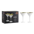 thumbnail image 4 of Stölzle Lausitz Olympia 8 Oz Martini Glasses (Set of 2) - Sleek Design with Shimmery Finish, Lead-Free Crystal, Dishwasher Safe, Gatsby-Themed Elegance for Cocktail Lovers (White/Gold), 4 of 6
