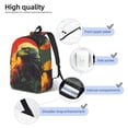 thumbnail image 4 of Bixox Hawaiian Style Bald Eagle Printing Canvas Backpack Lightweight Casual Travel Backpack School Backpack Fits 15.6 Inch Notebook, 4 of 5