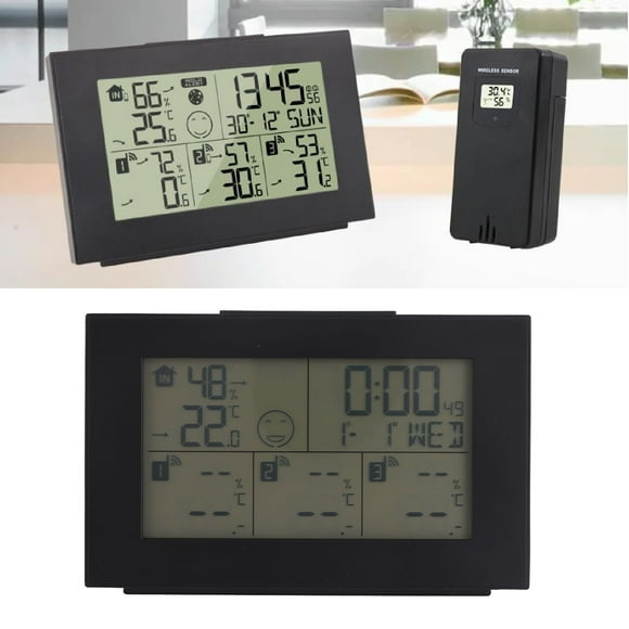 Weather Clock, Support 7 Languages 3 Channels Weather Clock 12 24 Hour Format For Indoor