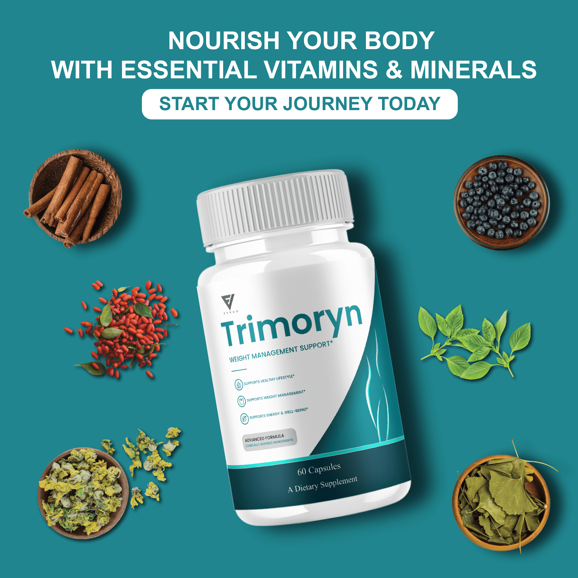 Trimoryn Weight Support, Tri Moryn Keto Supplement (60 Capsules)