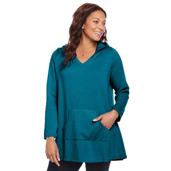 Woman Within Plus Size Pocket Hoodie Sweatshirt