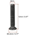 thumbnail image 3 of Uxcell M2.5 x 12mm Phillips Screw Fasteners Black Zinc Plated 500 Pack, 3 of 5