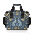 thumbnail image 7 of FORMRS Insulated Cooler Bag 24 Cans Capacity Soft Leakproof Lunch Box with Side Pockets, Yellow Forest Pattern, 7 of 7
