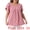 Pink, variant on Women's Plus Swiss Dot Crew Neck Tulip Top 1X Blue