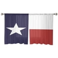 thumbnail image 2 of Texas Flag Red Blue and White Semi Sheer Curtains 45 Inch Length 2 Panels Set, Sheer Kitchen Curtain Privacy Voile Window Curtain for Living Room Bedroom Rod Pocket Drapes, 2 of 7