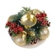 thumbnail image 2 of Christmas Candlestick Simulation Flower Wreath Lamp Stand Decoration Wooden Glass Candlestick Dry Flower Aromatherapy Candlestick, 2 of 6