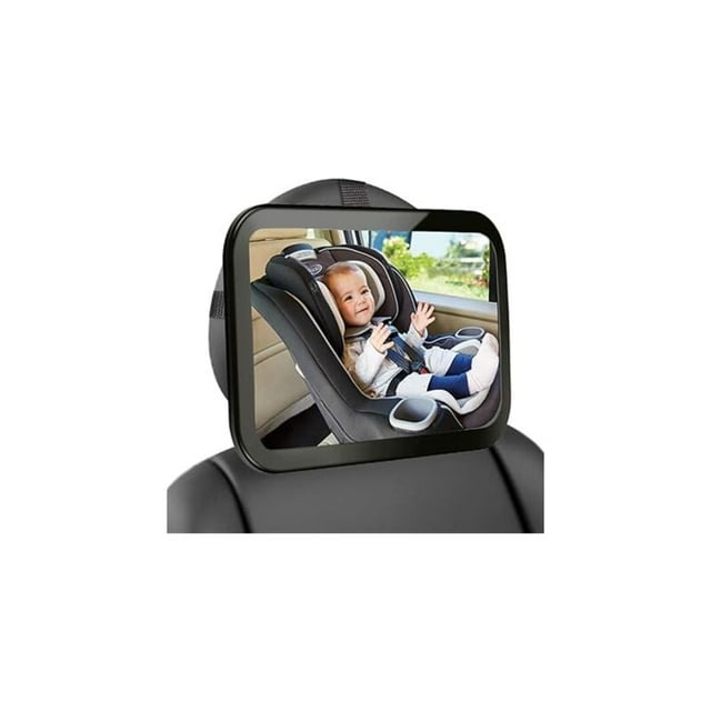 Miroir Voiture pour Bébé de Siège Arrière Taille Grande Enfant Miroir de Voiture Incassable pour Vue Arrière Miroir Rétroviseur de Bébé pour Surveillancec 360 ° Réglable