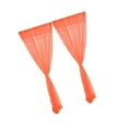thumbnail image 1 of 2 Panel Kitchen Curtain Sheer Door Window Voile Drape Orange - 200x270cm, 1 of 9