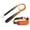 Orange, variant on Pet Life ® 'Geo-prene' 2-in-1 Shock Absorbing Neoprene Padded Reflective Dog Leash and Collar
