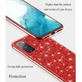 thumbnail image 4 of Phone Case for Samsung Galaxy S20 FE Case Glitter Sparkle Gold, Samsung S20 FE 5g Case Silicone Anti-Fingerprint Glamorous Bling Shiny Cover Thin (Red), 4 of 7