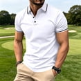 thumbnail image 7 of Homeyce Mens Short Sleeve Polo Shirts Collared Button Down Shirts Work Fashion Casual Classic Polo Sweater Solid Color Short Sleeve Golf T Shirt,White XL, 7 of 7