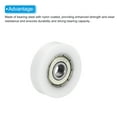 thumbnail image 4 of Nylon Pulley Wheel 6x28x7.5mm 608zz Bearing Sliding Conveyor Roller Wheel, White, 6 Pack, 4 of 5