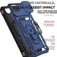 thumbnail image 5 of for iPhone 16e Rugged Phone Case with Sliding Camera Cover, Kickstand TPU Bumper Drop Proof Durable Military Grade Protective Case Cover for iPhone 16e, Blue, 5 of 10