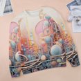 thumbnail image 6 of Sweatshirt For Womens Crewneck Simple Colored Ripple Hoodies Teen Girls Cute, 6 of 7