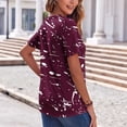 thumbnail image 4 of Tnhcen Chemises d'Été Vintage à Imprimé pour Femmes - Coupe Ample Basique Décontractée / Grande Taille P-2TG / Style Rétro pour Femmes, 4 of 8