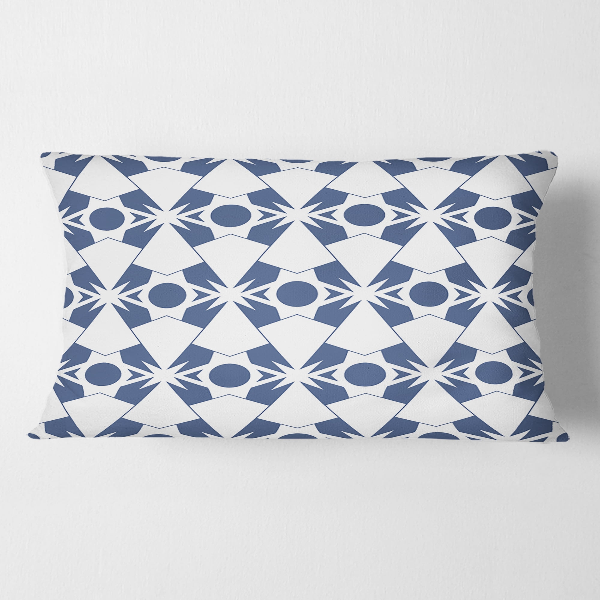 Designart Abstract Retro Geometrical Design I ' Mid-Century Modern Throw Pillow - 12x20