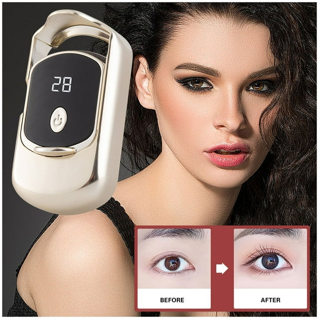 Fiudx Rizador de Pestañas Térmico, Minipotenciador de Ojos Portátil, Tecnología de Calor Suave, Resultados de Rizado Duraderos, Ideal para Viajes, Perfecto para El Día a Día, Diseño Recargable.