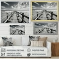 thumbnail image 4 of Designart "Monochrome Boardwalk in Florida" Nautical & Beach Canvas Art Print, 4 of 5