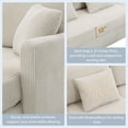 thumbnail image 5 of Modern L-shaped Corduroy Sofa with Reversible Chaise,4-seat Upholstered Sectional Indoor Furniture,Convertible Sleeper Couch with Pillows for Living Room,Apartment, 5 of 6