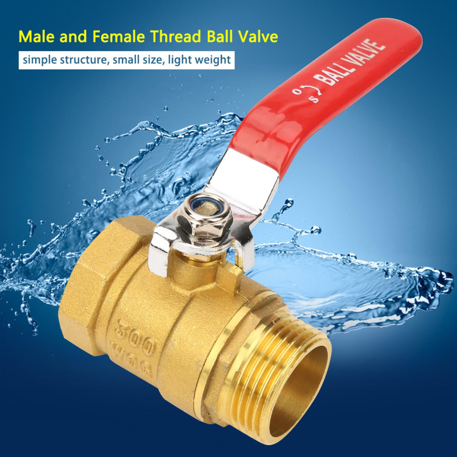 Lever Brass Ball VALVE  Female x Female BSP Threads Water Shut Off 3/4" inch 