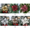 thumbnail image 5 of 10Pcs/Set Sunsent Christmas Openwork Flowers Christmas Tree Pendants Colorful Christmas Tree Decoration Artificial Flower Decoration, 5 of 5
