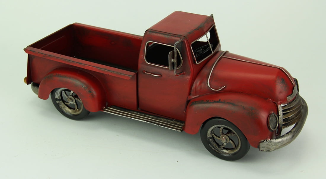 vintage red pickup truck