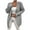 Gray, variant on Herrnalise Women's Fall Long Batwing Sleeve Open Front Chunky Knit Cardigan Sweater Solid Color Outwear S-2XL