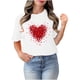 thumbnail image 4 of Blusas de Manga Corta para las Mujeres Divertida Impresión Cuello Redondo Camiseta Vintage, Blusas de Primavera para las Mujeres, 4 of 8