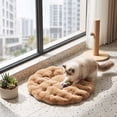 thumbnail image 4 of Round Fluffy Pet Cushion Thick Padded Plush Rest Bed Mat for Small Medium Dog Cat Indoor Sleeping Lounging, 4 of 6