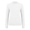 thumbnail image 4 of Womens Half Turtleneck Neck Sweater Long Sleeve Knit Pullover Tops Casual Lightweight Loose Pullover Tops White S, 4 of 7