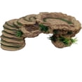 thumbnail image 1 of Bearded Dragon Basking Platform for Tank Accessories, Extra Large Reptile Hide Cave Habit Decor for Snake Ball Python Leopard Gecko Tortoise Turtle Aquarium Fish, Frog Toad House (Turtle Hideout L), 1 of 7