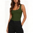 thumbnail image 6 of Aboser Womens Open Back Tank Tops Summer Y2k Crop Top Ribbed Knit Basic Shirt Slim Fit Square Neck Camisoles Cozy Soft Sleeveless Tanks, 6 of 8