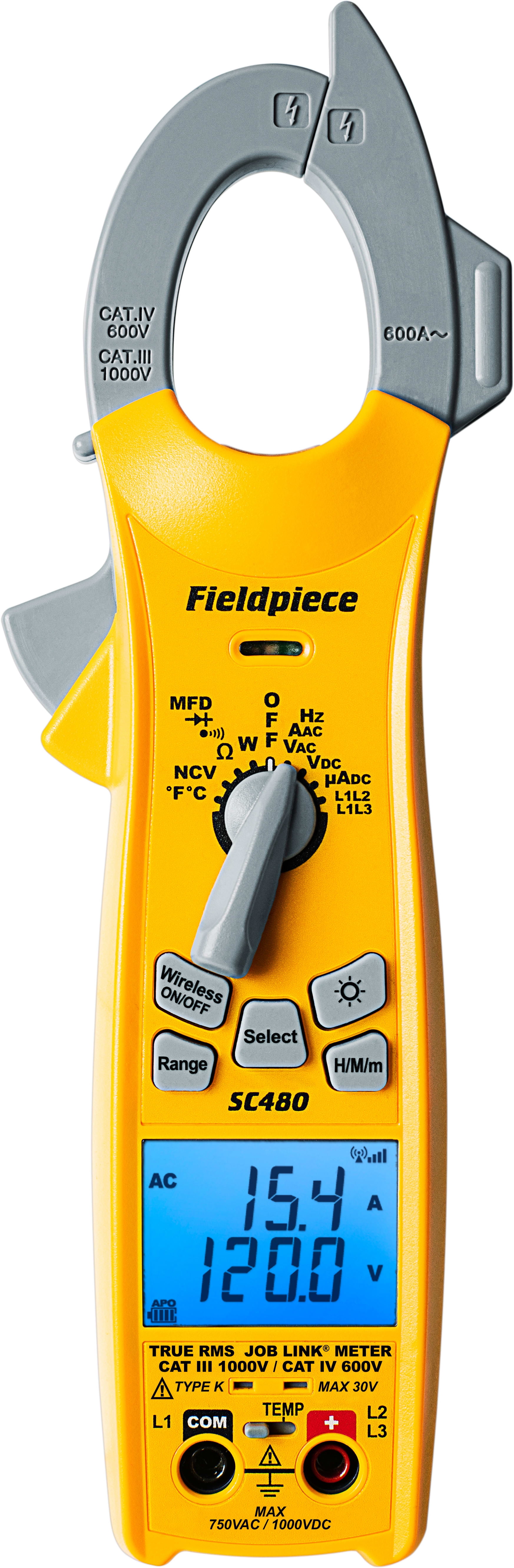 Fieldpiece SC480 Wireless Power Clamp Meter