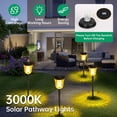 thumbnail image 3 of Luces solares de jardín Kruta, paquete de 4, 200 lúmenes, impermeables, 3 of 9