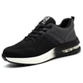 thumbnail image 2 of Zapatos De Trabajo Zapatos de trabajo unisex Zapatillas deportivas transpirables con punta de acero (42 Black Grey) Sywqhk Para Estrenar, 2 of 9