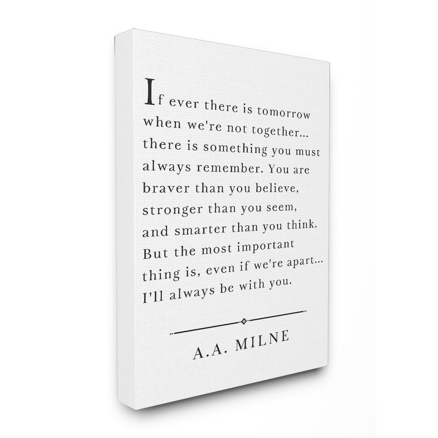 Stupell I'll Always Be With You A.A. Milne Stretched Canvas Wall Art 16 x 20