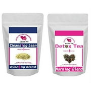 LEANFIT 14 days Teatox Detox 28 Days Made for Woman Teatox Evening Blend Cleansing Tea,Green Tea Leaves,Reduce Bloating Release Toxins,Boost Metabolism 